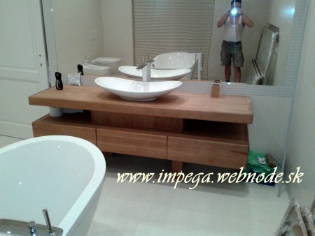 KUPELNA dreveny nabytok,samonosne schody drevorezby impega 